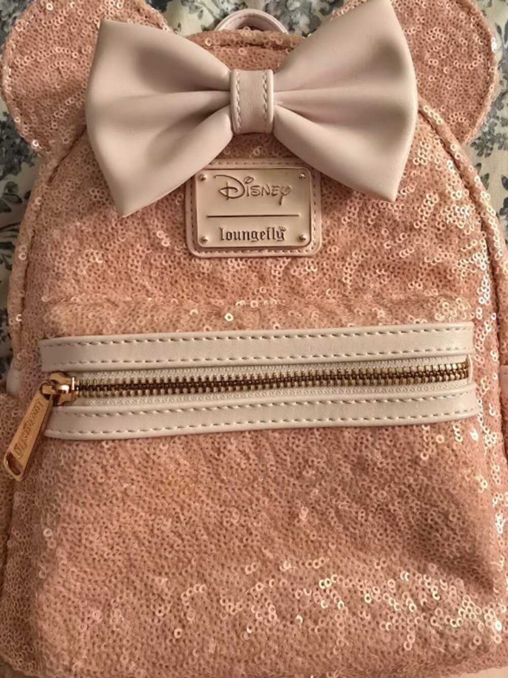 Baby pink sequin loungefly backpack